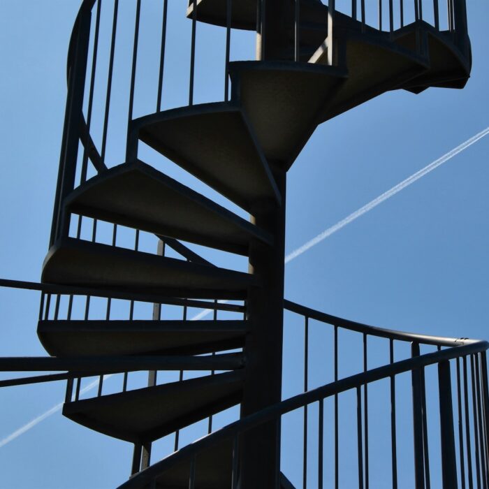 spiral staircase for steel staircase fabrication by meadows engineering in liverpool
