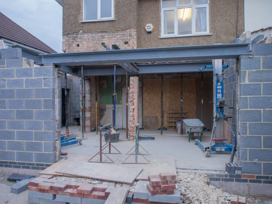 steel fabrication work for an extension by meadows engineering